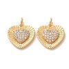 Valentine's Day Brass Micro Pave Clear Cubic Zirconia Pendants KK-A304-24G-G-1