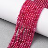 Lab Grown Red Corundum Beads Strands G-Z123-A01-3mm-1