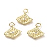 Brass Micro Pave Cubic Zirconia Pendants LS-KK-P188-C03-G-1