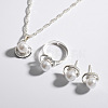 Oval Alloy Pendant Necklaces & Stud Earrings & Ring Sets for Women WG7FFA6-01-2