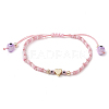 Glass Seed Beaded Braided Beads Bracelets for Women BJEW-MZ00122-04-2