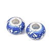 Opaque Resin Rondelle European Beads RESI-Z046-03D-2