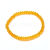 Faceted Glass Rondelle Beads Stretch Bracelet for Kid BJEW-JB06807-06-1