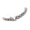 304 Stainless Steel Rhinestone Links STAS-L081-001P-2