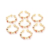 Brass Micro Pave Clear Cubic Zirconia Cuff Rings RJEW-O046-02G-2