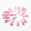 Electroplated Natural Quartz Crystal Beads Strands G-G890-A-06-2