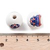 Independence Day Theme Wood European Beads WOOD-M011-07B-3
