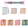 CHGCRAFT 56Pcs 7 Colors Glass Mosaic Cabochons GLAA-CA0001-11-2