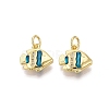 Brass Micro Pave Clear Cubic Zirconia Pendants KK-Q077-01G-01-1