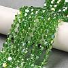 Transparent Electroplate Glass Beads Strands GLAA-F029-3mm-A03-4