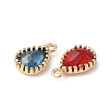 Brass with K9 Glass Charms X-KK-C024-37KCG-3