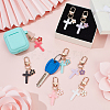 12Pcs 6 Colors Resin & Alloy Enamel Pendant Decorations HJEW-HY00177-4