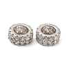 Rhodium Plated 925 Sterling Silver Spacer Beads STER-K176-05P-2