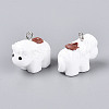 Opaque Resin Pendants RESI-N046-01-3