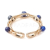 Brass Cable Chain Shape Open Cuff Rings RJEW-JR00712-5