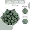 80Pcs Round Silicone Focal Beads SIL-SZ0001-24-36-2
