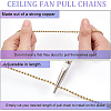 BENECREAT 2Pcs Alloy Rhinestone Ceiling Fan Pull Chain Extenders AJEW-BC0003-49-3