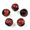 Handmade Gold Sand Lampwork Beads LAMP-T019-8mm-03-1