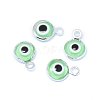 Handmade Evil Eye Lampwork Charms KK-F764-13P-03-1