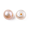Half Drilled Natural Cultured Freshwater Pearl Beads PEAR-N020-06A-5