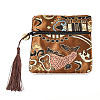 Chinese Brocade Tassel Zipper Jewelry Bag Gift Pouch ABAG-F005-09-3