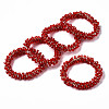 Faceted Transparent Glass Beads Stretch Bracelets BJEW-S144-001F-02-1