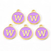 Golden Plated Alloy Enamel Charms X-ENAM-S118-10W-2