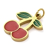 Ion Plating(IP) 304 Stainless Steel Enamel Charms STAS-Z104-02G-01-2