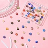 1 Strand Flat Round Handmade Millefiori Glass Beads Strands LK-YW0001-10A-6