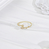 1Pc Alloy Micro Pave Clear Cubic Zirconia Finger Rings for Women RJEW-LP0002-16G-3