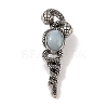 Dyed Natural White Jade Pendants G-A224-03AS-14-2