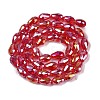 Transparent Electroplate Glass Beads Strands EGLA-N013-T4mm-B12-2