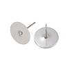 Tarnish Resistant 316 Surgical Stainless Steel Flat Round Blank Peg Stud Earring Settings STAS-R073-06B-1