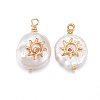 Natural Cultured Freshwater Pearl Pendants PEAR-L027-45-2