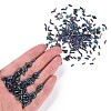 Metallic Colours Glass Bugle Beads SEED-N005-001-D04-5