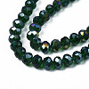 Electroplate Glass Beads Strands EGLA-A034-T8mm-B28-3