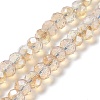 Electroplate Glass Beads Strands EGLA-A034-J6mm-K01-1