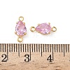 Brass Pave Cubic Zirconia Connector Charms KK-Z136-77G-02-3