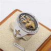 304 Stainless Steel Finger Rings FS-WGFCA3B-08-1