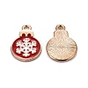 Christmas Alloy Enamel Pendants X-ENAM-D047-17G-03-3