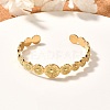 304 Stainless Steel Sun Cuff Bangles BJEW-F457-25G-1