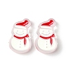 Christmas Decorations Theme Opaque Acrylic Bead with Enamel OACR-Z021-01J-1