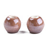 Glazed Porcelain Round Beads PORC-S489-6mm-13-3