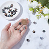 30Pcs 2 Colors 1-Hole Alloy Shell Shank Buttons BUTT-NB0002-09A-3