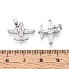 Brass Micro Pave Cubic Zirconia Pendants KK-T073-51P-3