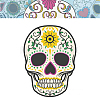 Halloween Theme Luminous Body Art Tattoos Stickers SKUL-PW0002-093-27-1