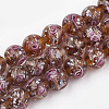 Handmade Gold Sand Lampwork Beads LAMP-T006-09F-1