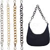 WADORN 4Pcs 4 Style Iron Bag Strap Chains FIND-WR0003-30-1