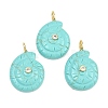 Synthetic Turquoise Pendants X-G-H353-02G-09-1