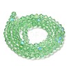 Transparent Electroplate Glass Beads Strands GLAA-F029-3mm-D24-2